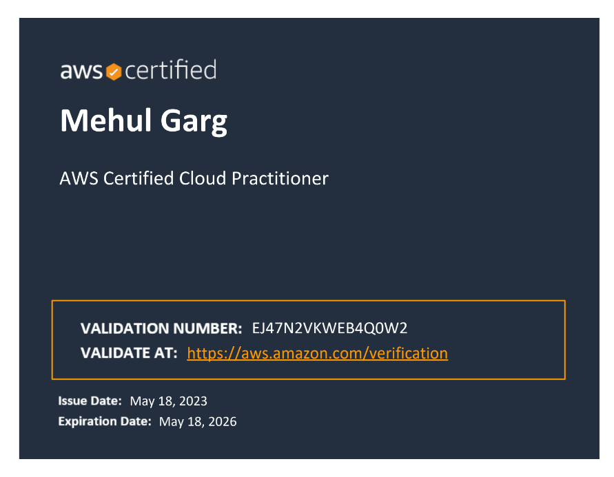 AWS Certified Cloud Practitioner